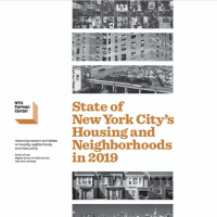 State of New York City's Housing and Neighborhoods Cover with Furman Center Logo and aerial city photos.