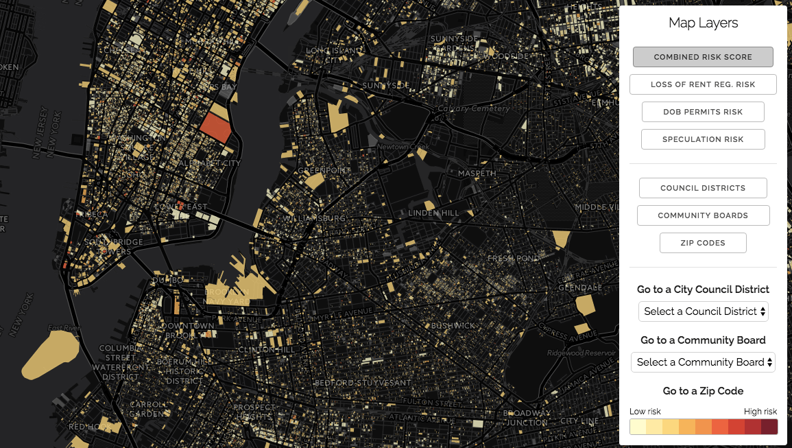 Displacement Map Manhattan-Brooklyn