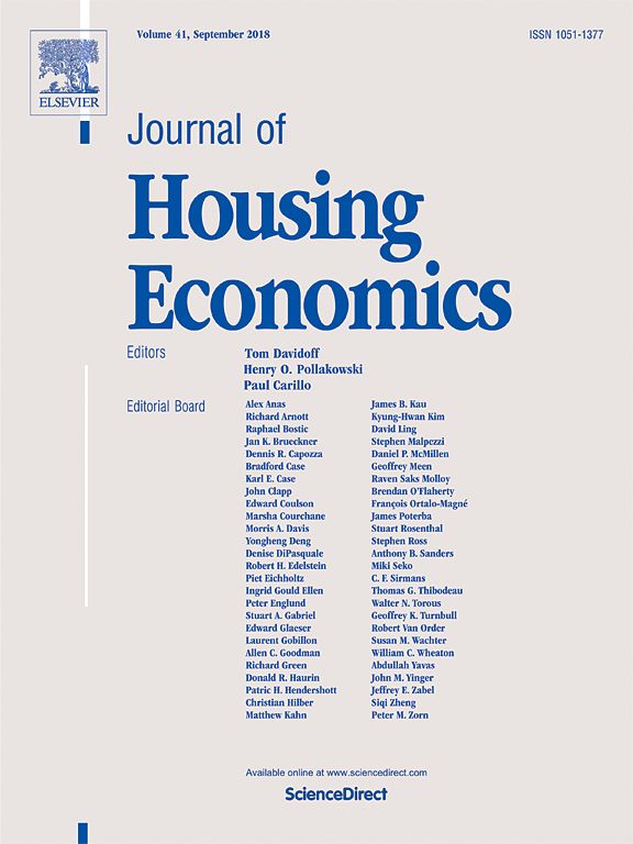 Journal of Housing Economics Cover