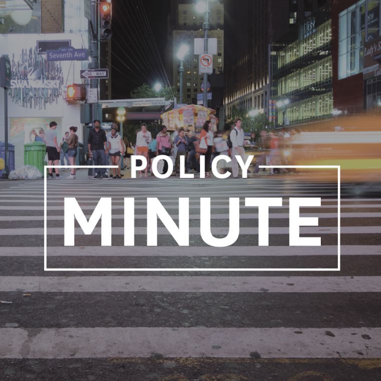 City Street with text Policy Minute