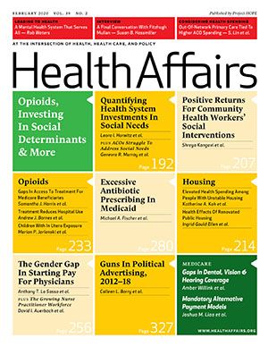Health Affairs February 2020 Cover Image